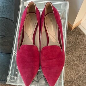 Nicholas Kirkwood Pearl Heeled, Pink Suede flats
